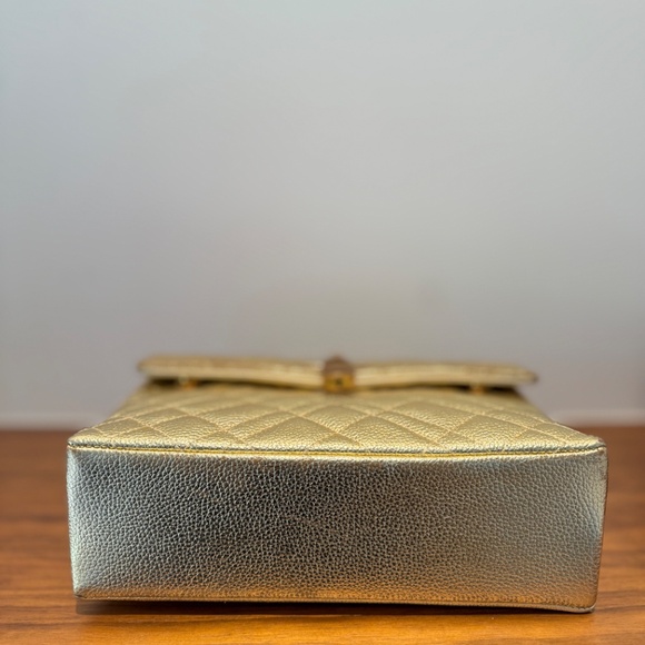 Kurt Geiger The Brixton leather metallic gold shoulder bag - Picture 8 of 14